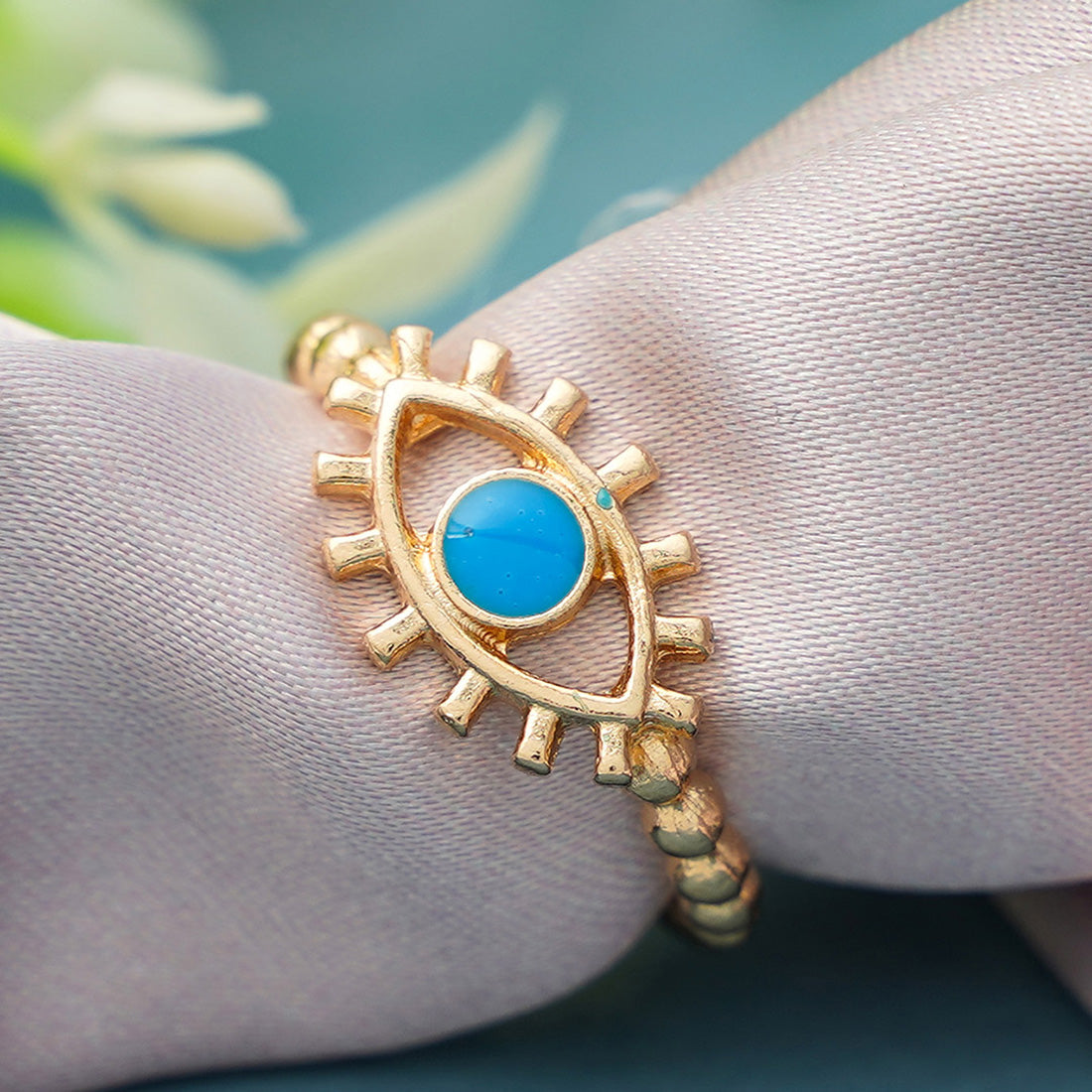 Evil Eye Ring Golden Border