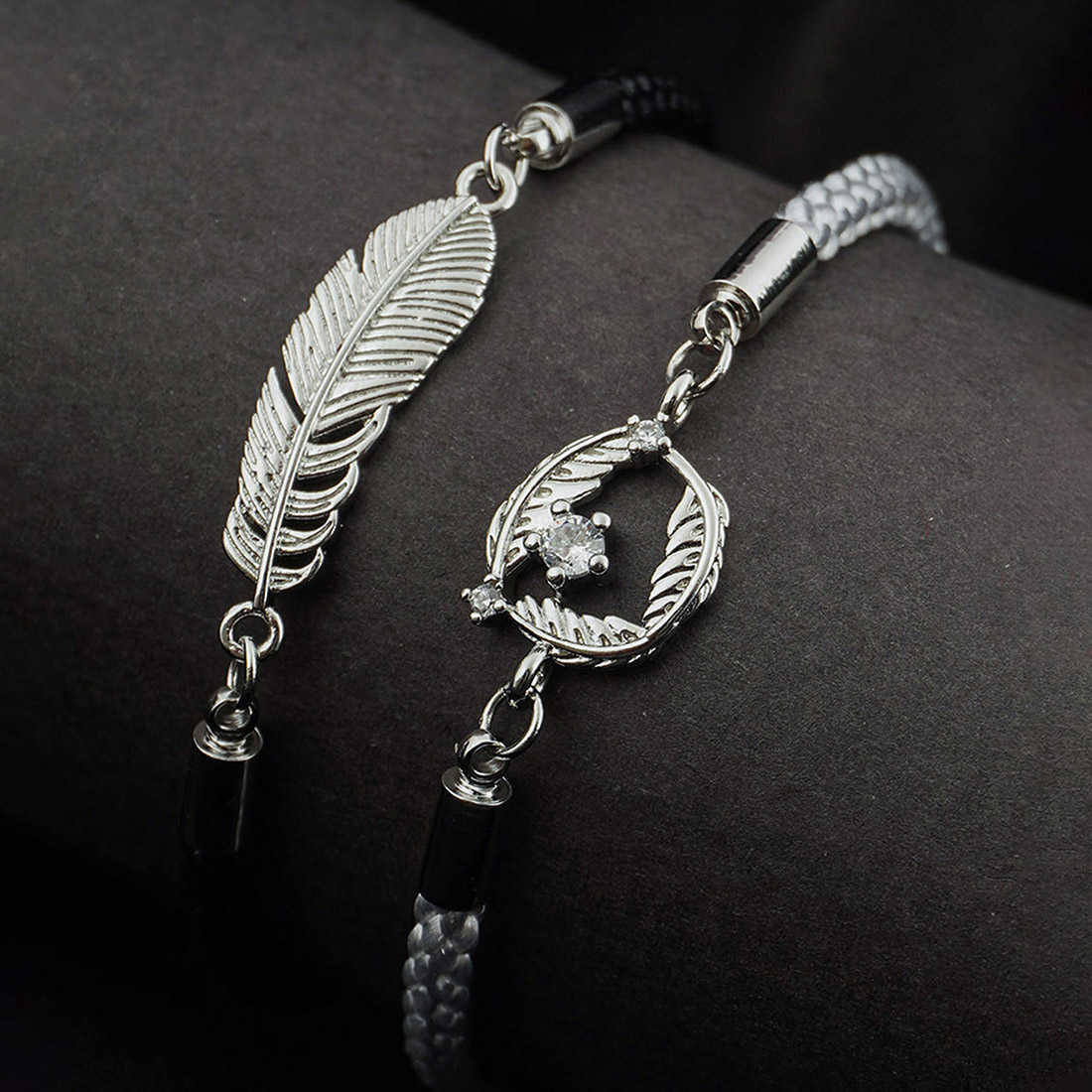 Feather Design Couple Bracelets