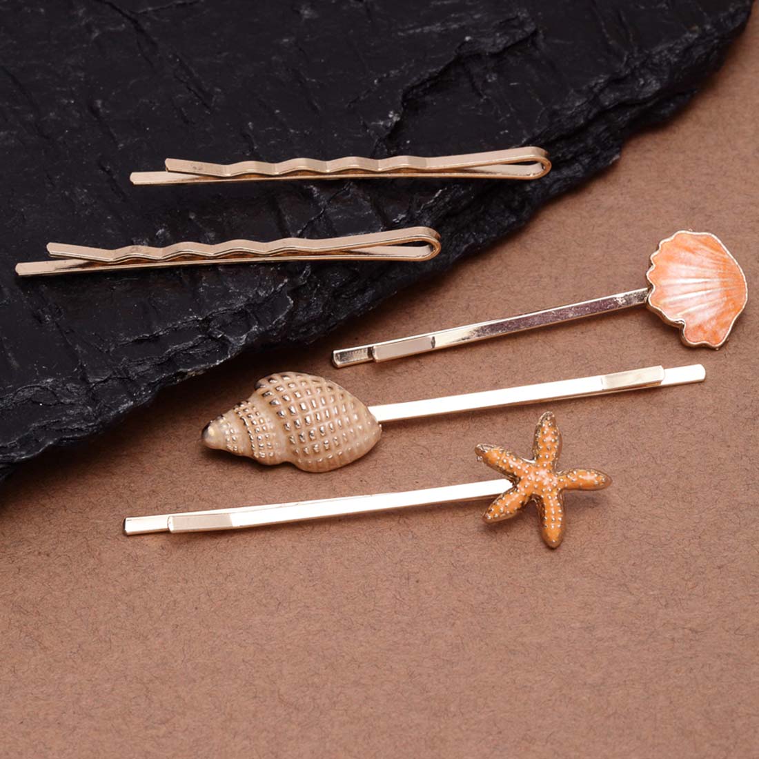 Foral Shell Hairpins - Set of 5