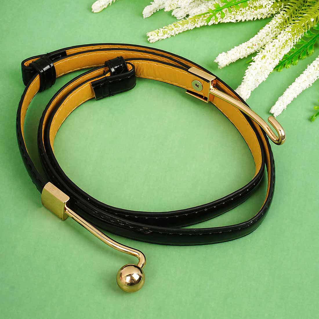 Gold Ball Buckle Elegant Belt
