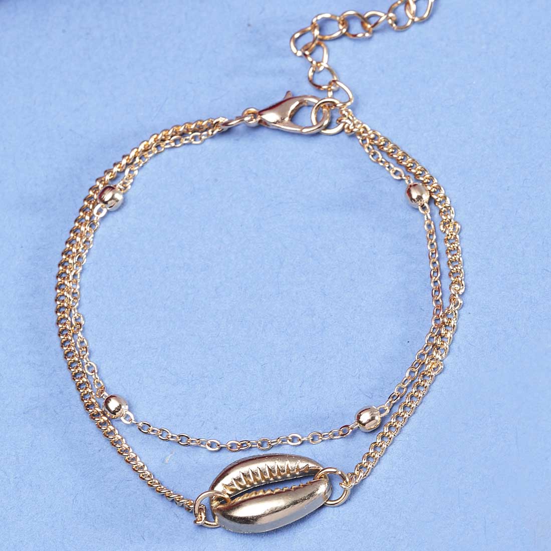Gold Shell Layered Bracelet