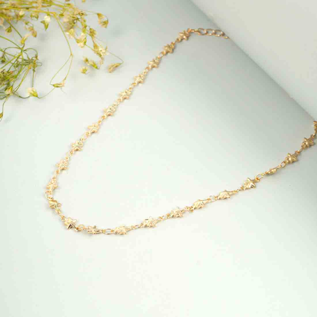 Gold Star chain Necklace