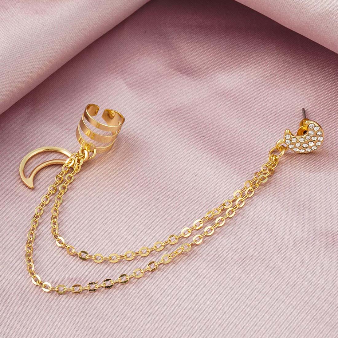 Golden Chain Ear Cuff Earring