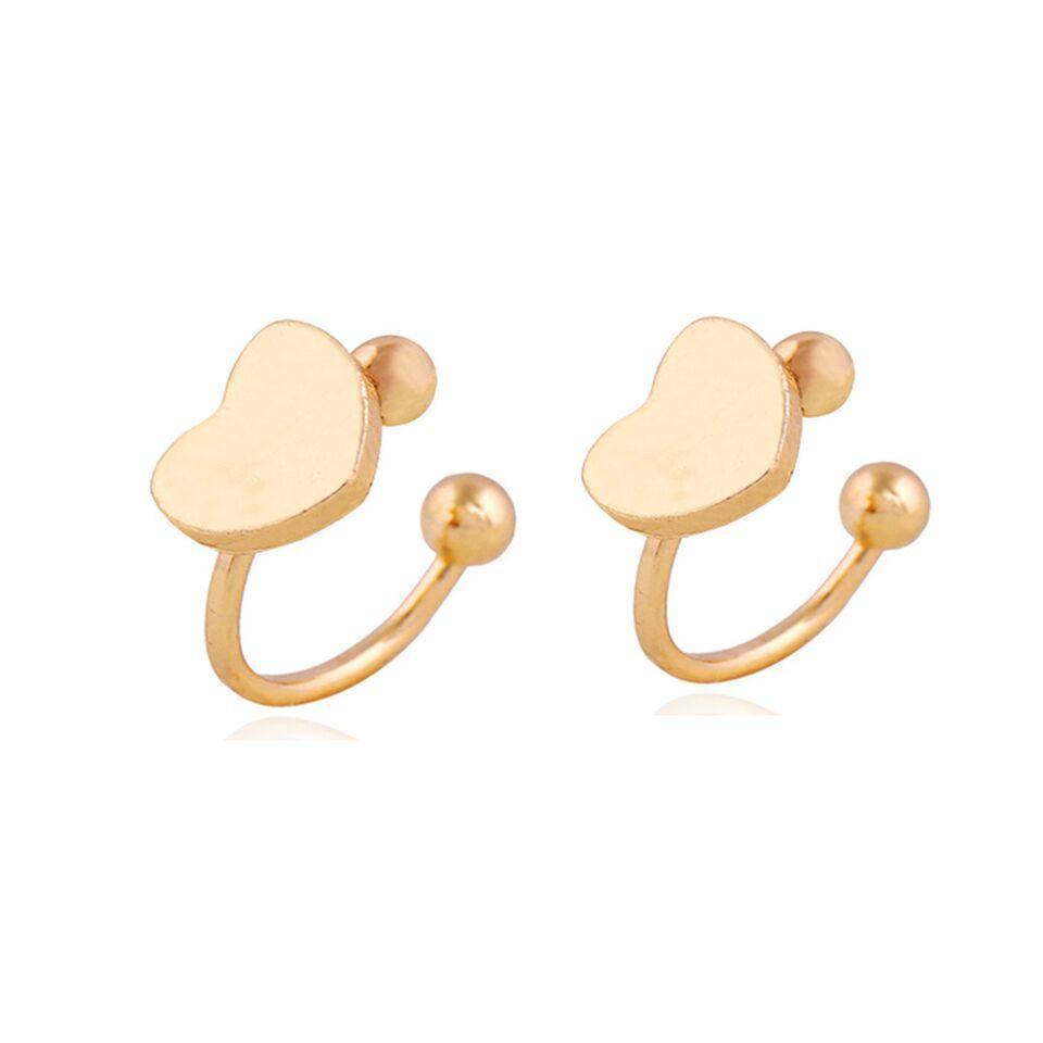 Golden Heart Earclip