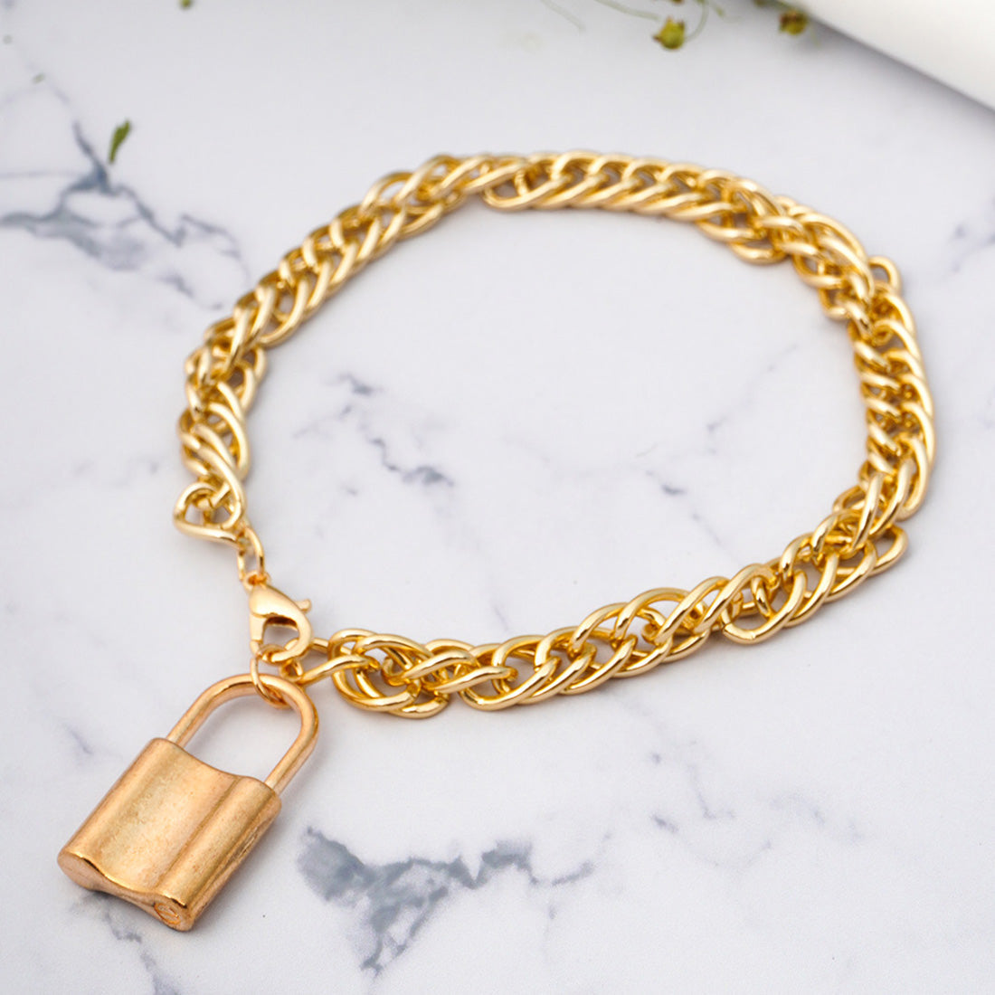 Golden Lock Bracelet
