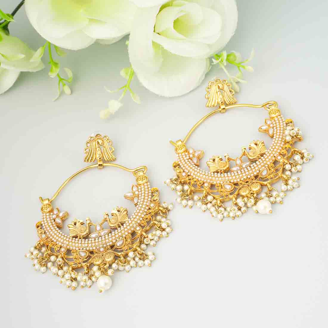 Golden Pearl Chandbalis