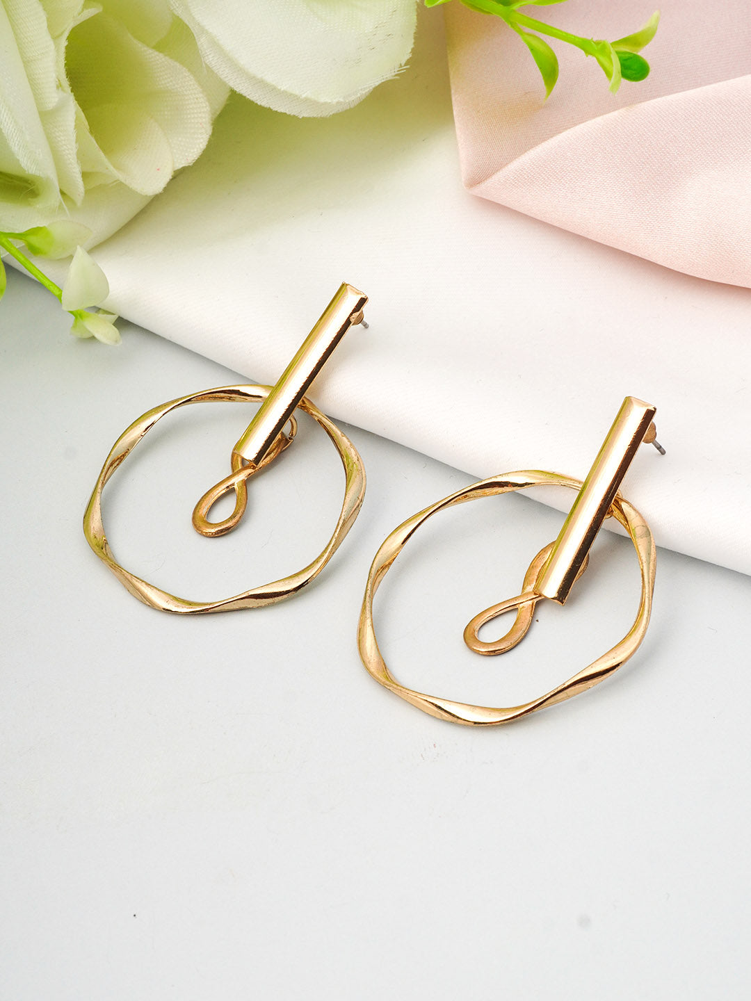 Infinity Gold Dangling Earrings
