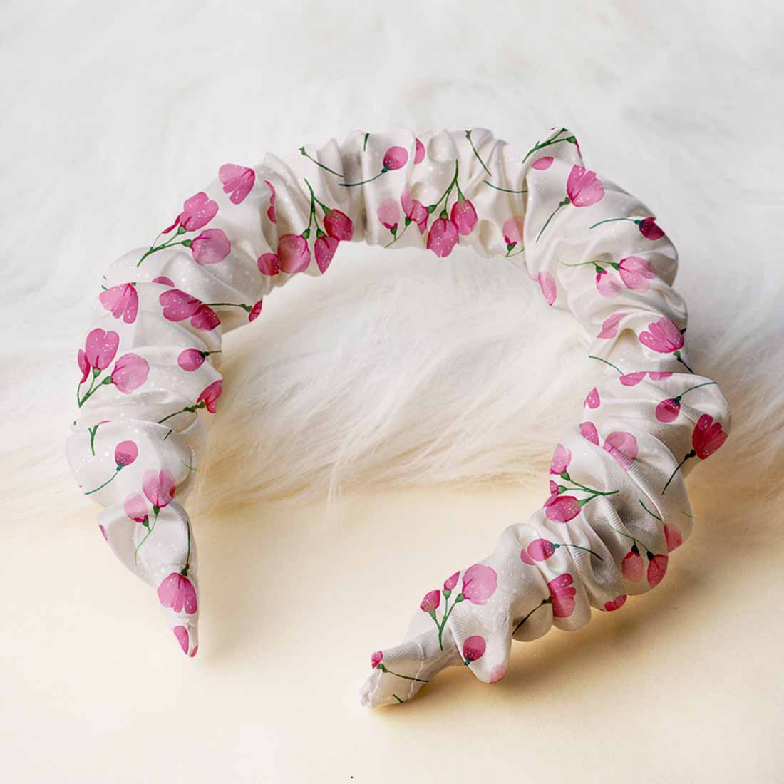 Lavender Dotted White Hairband