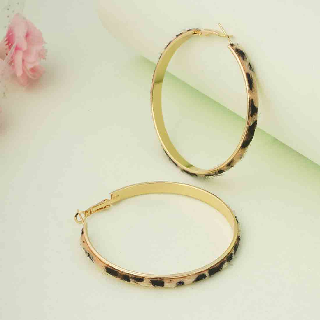 Leopard print Hoop Earrings