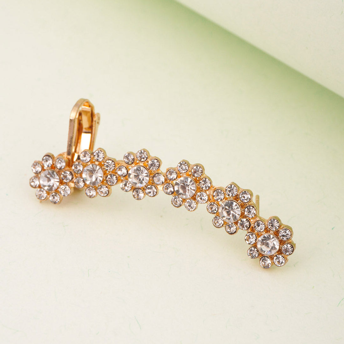 Long-tail flower ear clip