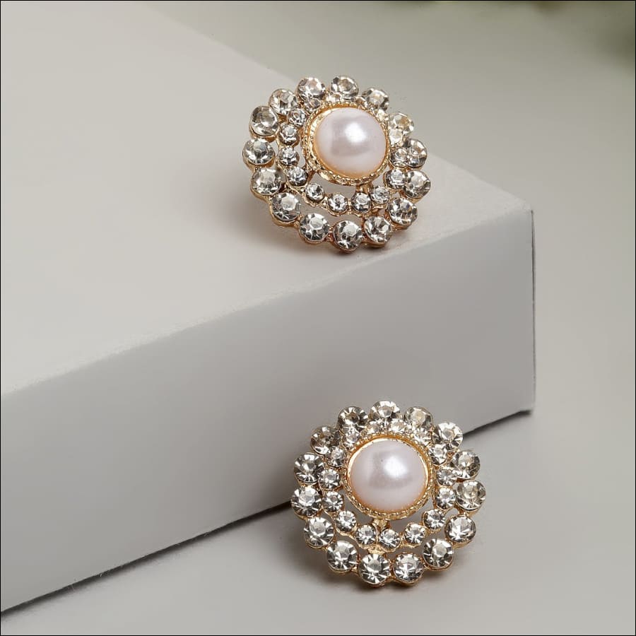 Lucent Crystallized Pearl Earrings