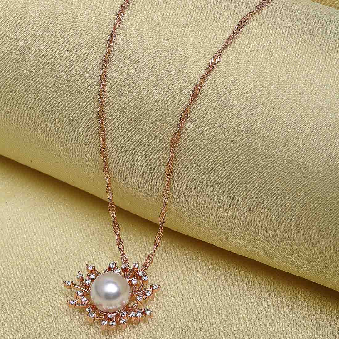Lucent Pearl Rose Gold Chain