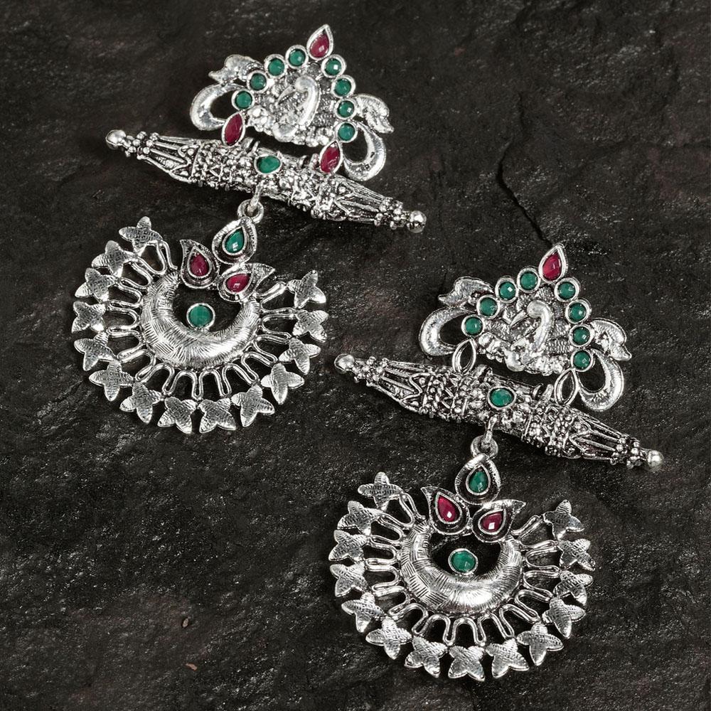 Mayurika Oxidised Ethnic Earrings
