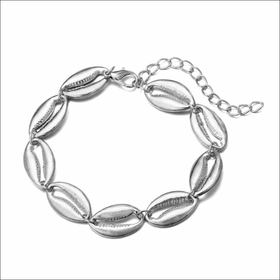 Milena Silver Shell Anklet