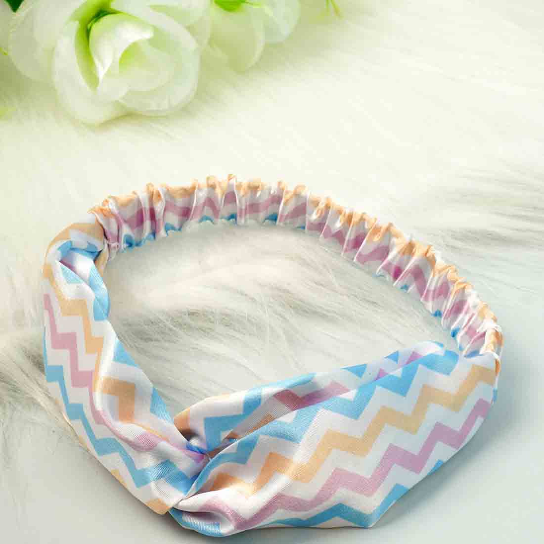 Multi-Colored Wavy Knotted Hairband