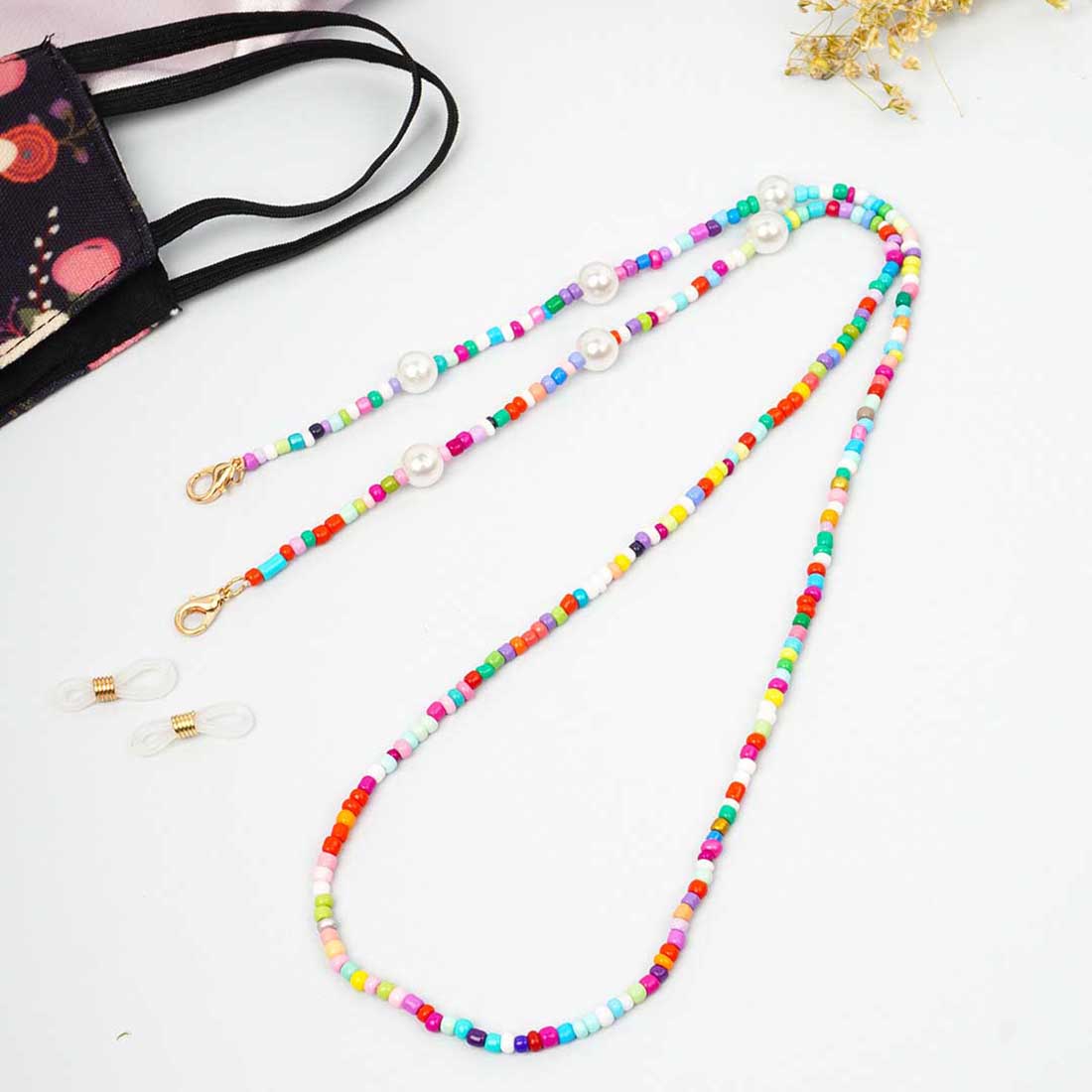Multi Colour Beaded Mask Chain