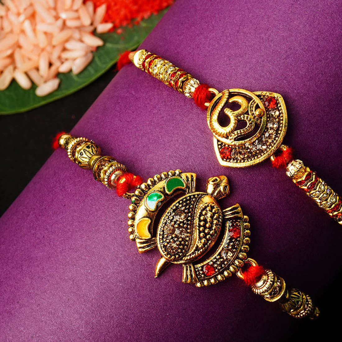 Om Vasuki Rakhi Set of 2