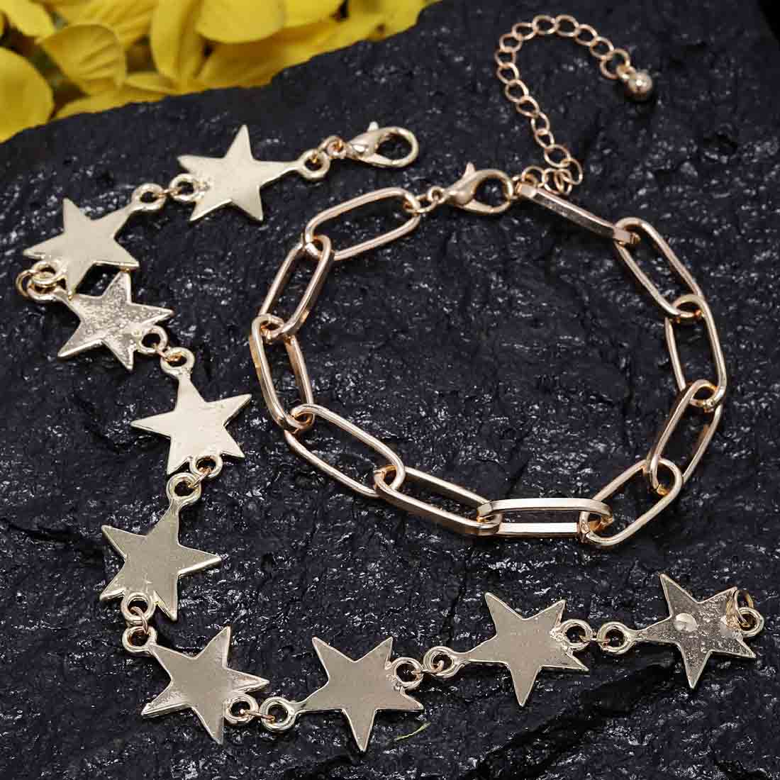 Ornate Chain Star Bracelets