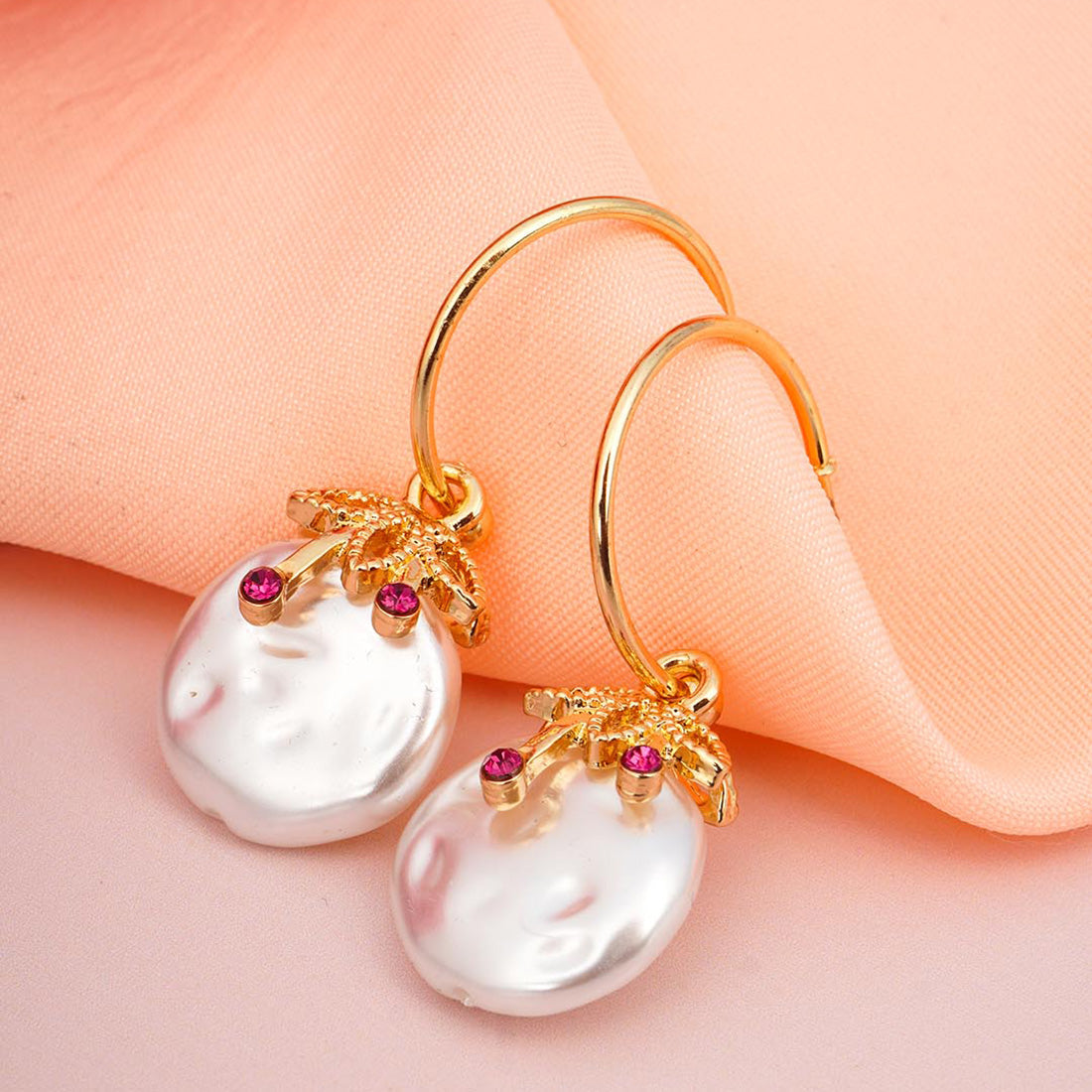 Pearl Dangle Hook Earrings