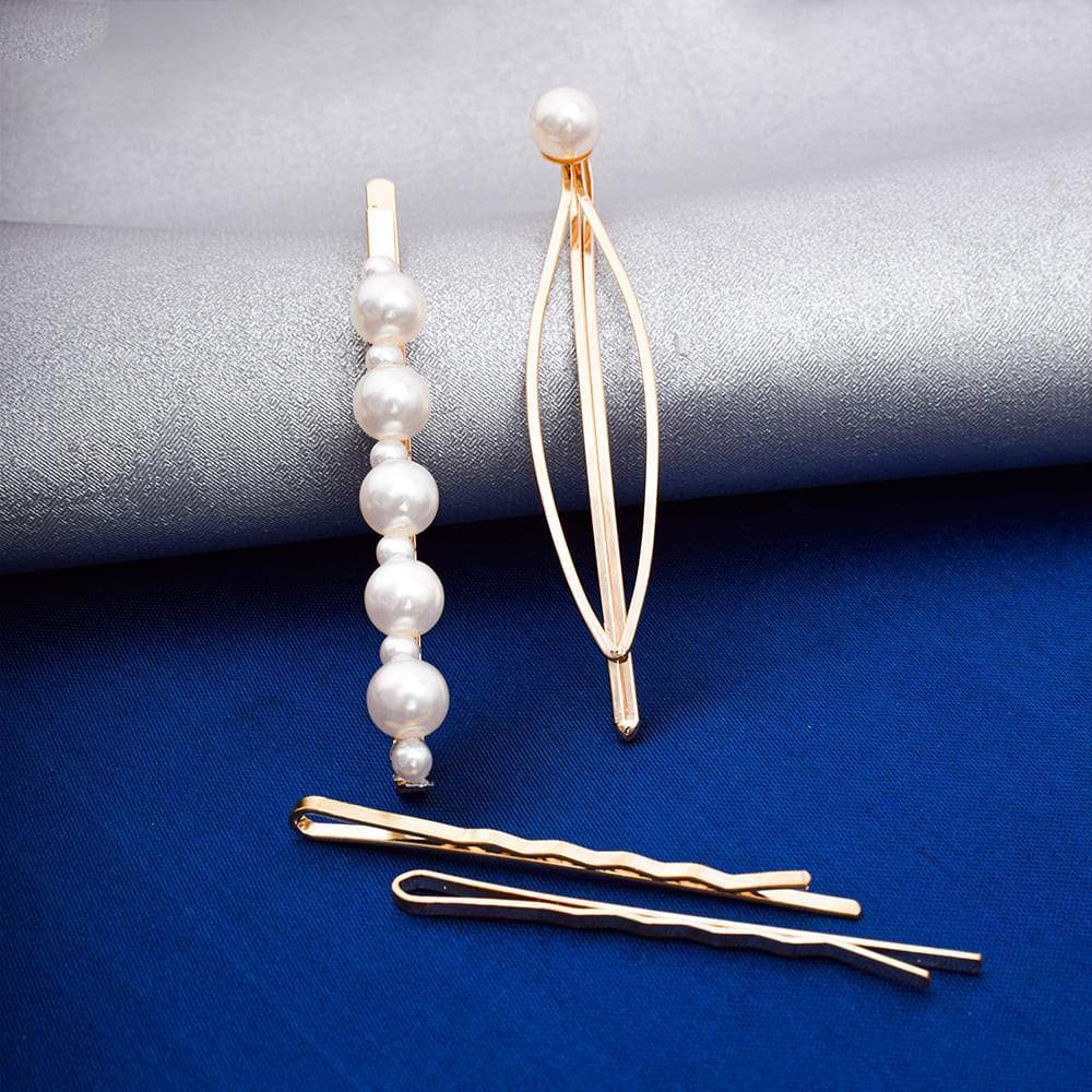 Pearl Decor Hairpins Set - 3 Pcs
