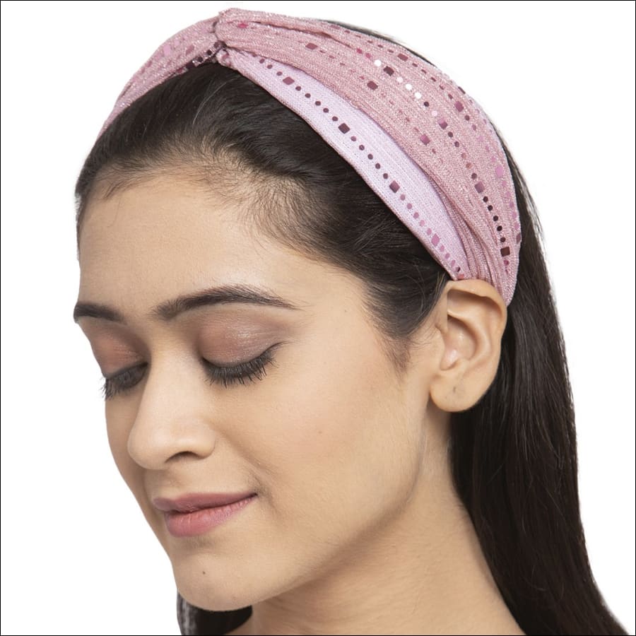Pink Lace Shimmer Hairband
