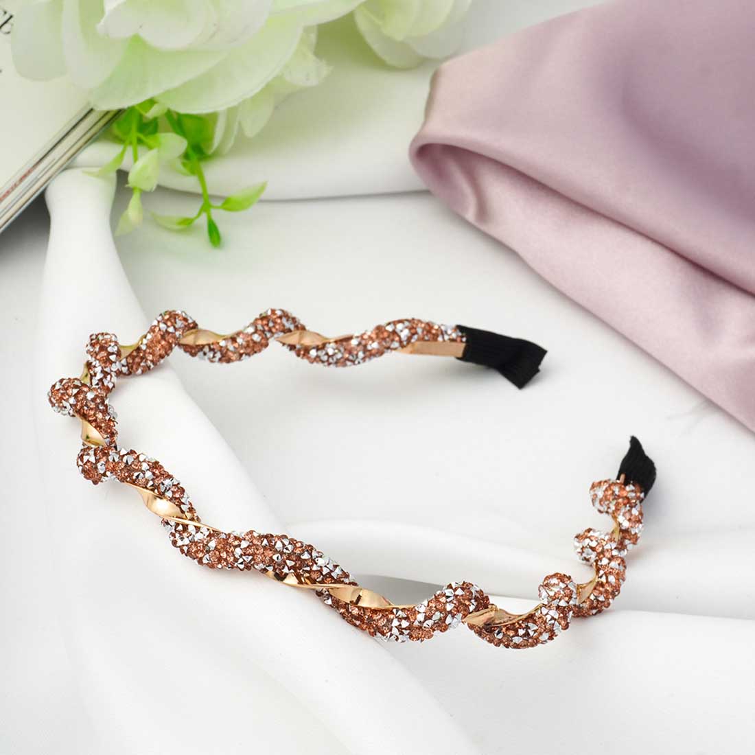 Pink Sequin Twisted Hairband