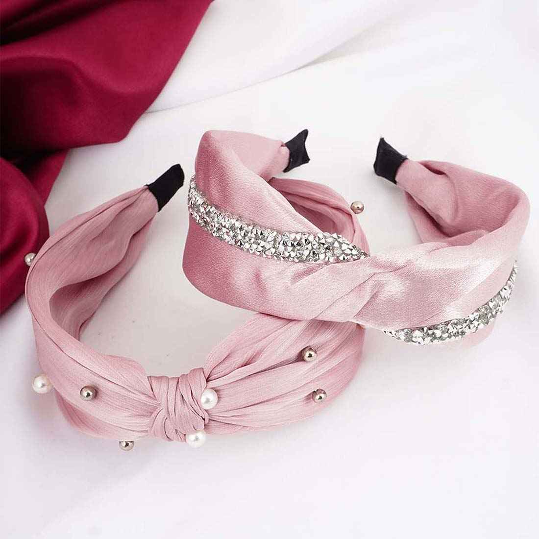Pink Shimmer & Pearl Hair Band Set
