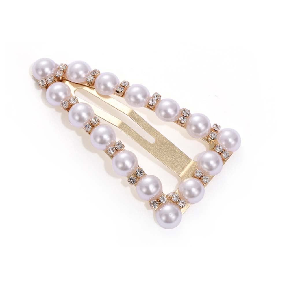 Priscilla Golden Pearl Triangular Hair Pin