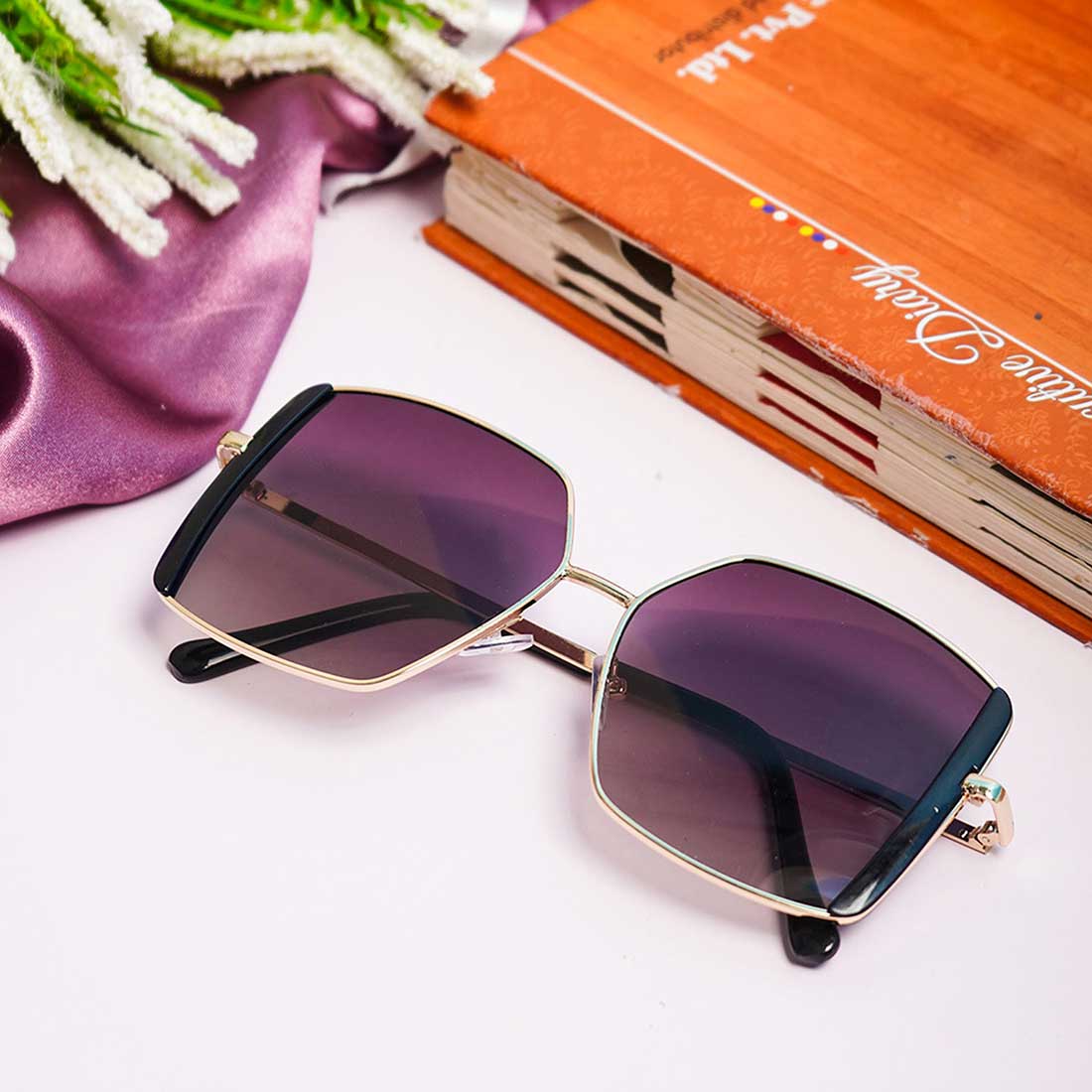 Purple Square Sunglasses

