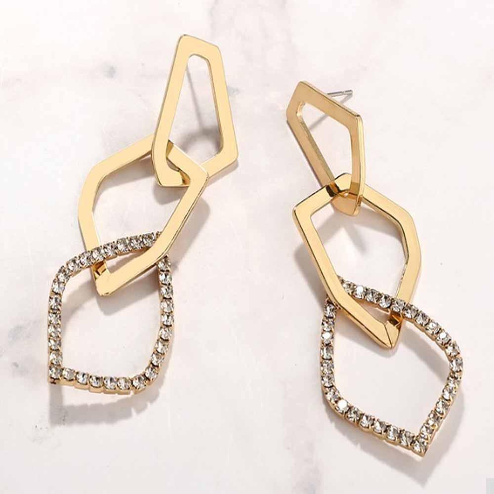 Rayie Intertwined Golden Earrings