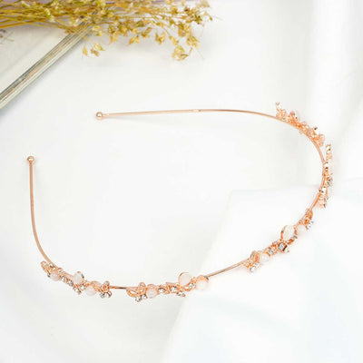 Rose Gold Pearl Butterfly Hairband