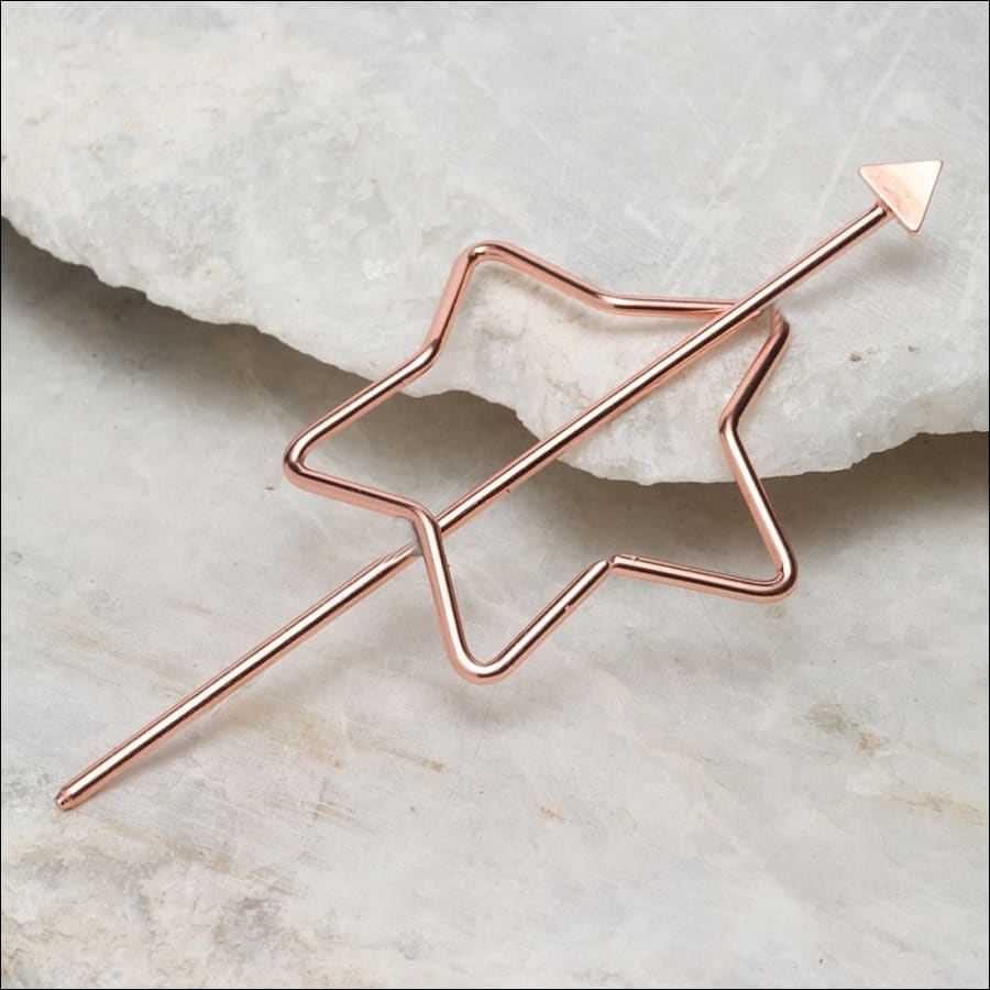 Rosegold Beryl Star Hair stick