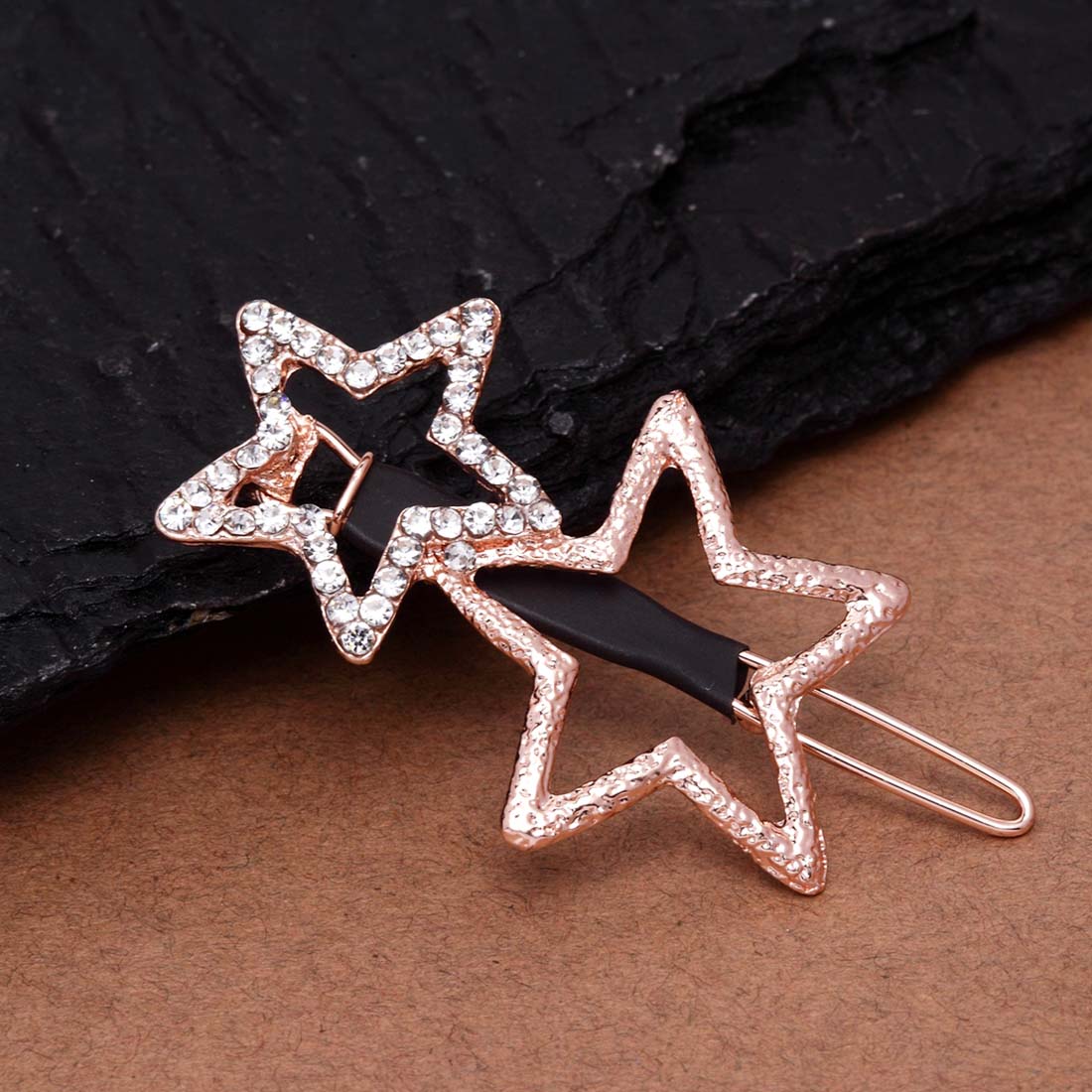 Rosegold Dual Star Hairpin