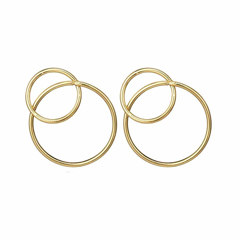 Senna Dual Loop Golden Earrings