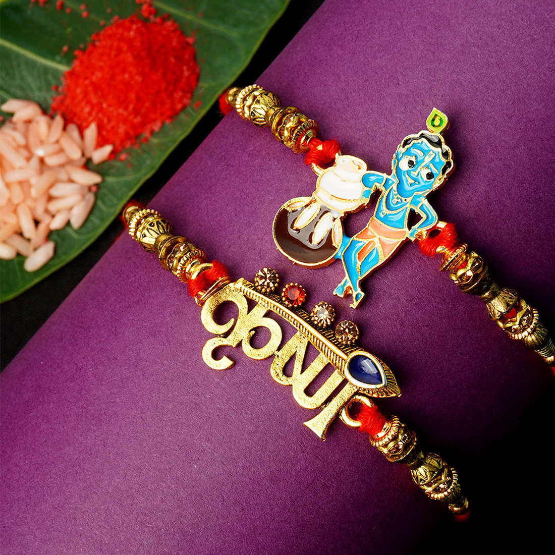 Shri Krishna Rakhi Set of 2