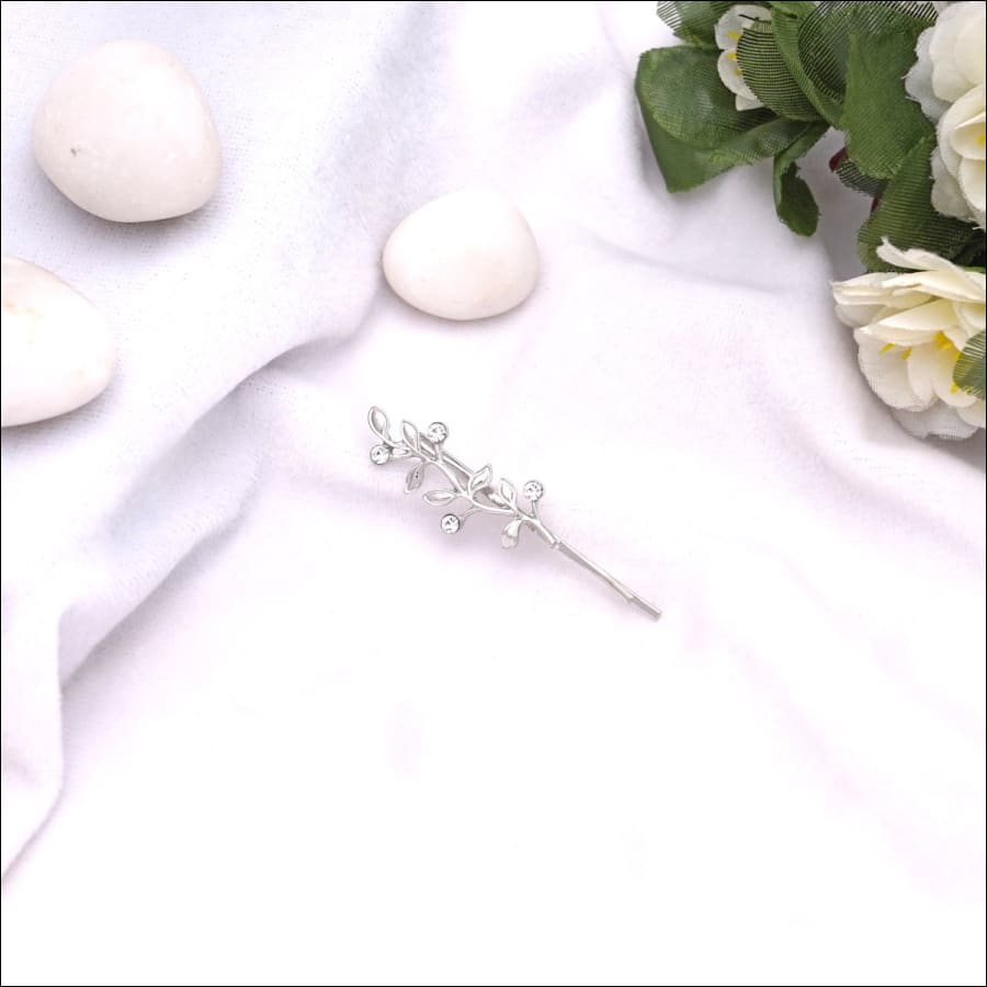 Silver Dainty Leaf Hairclip