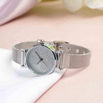 Silver Glitter Watch