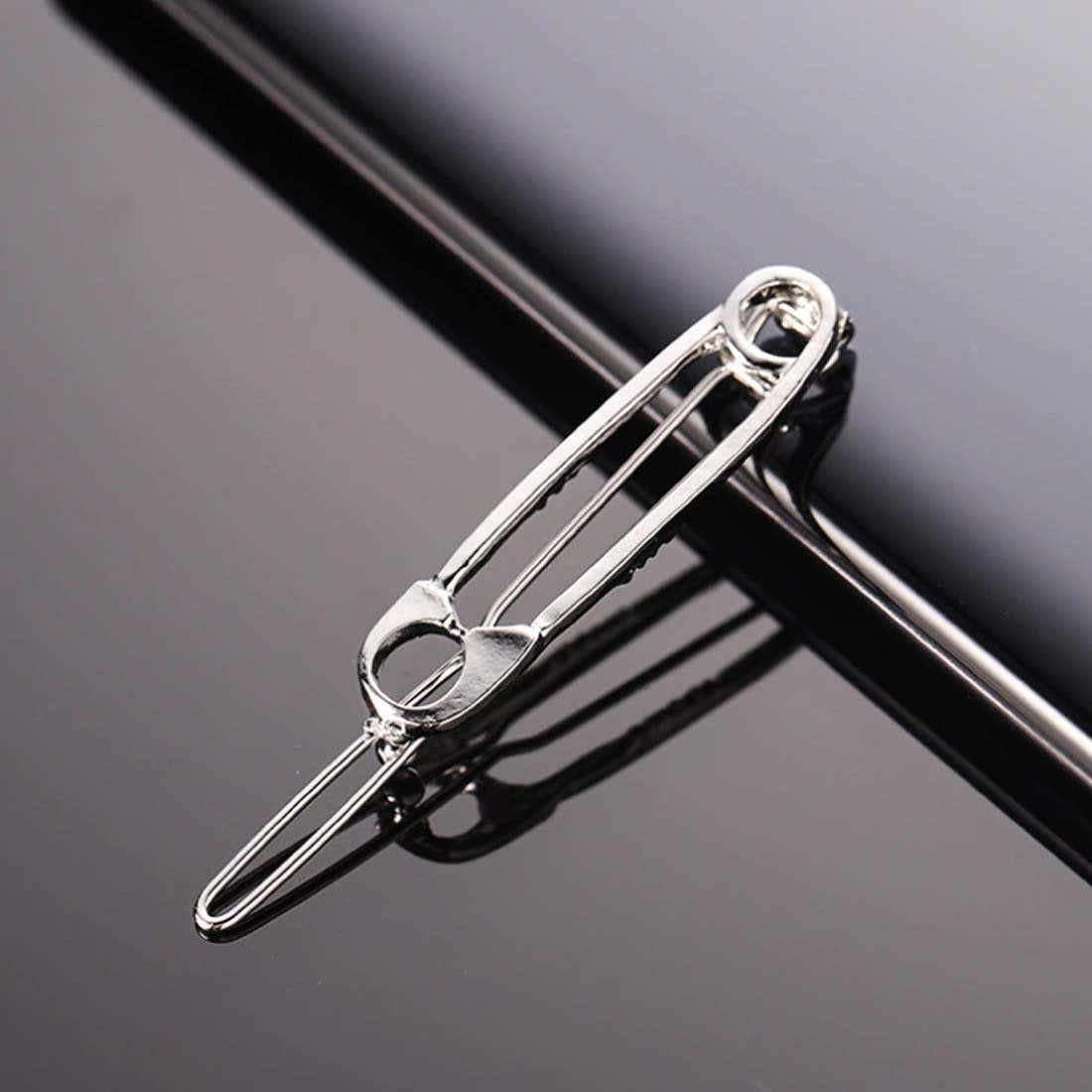Silver Safety Pin Hairpins - Set of 2