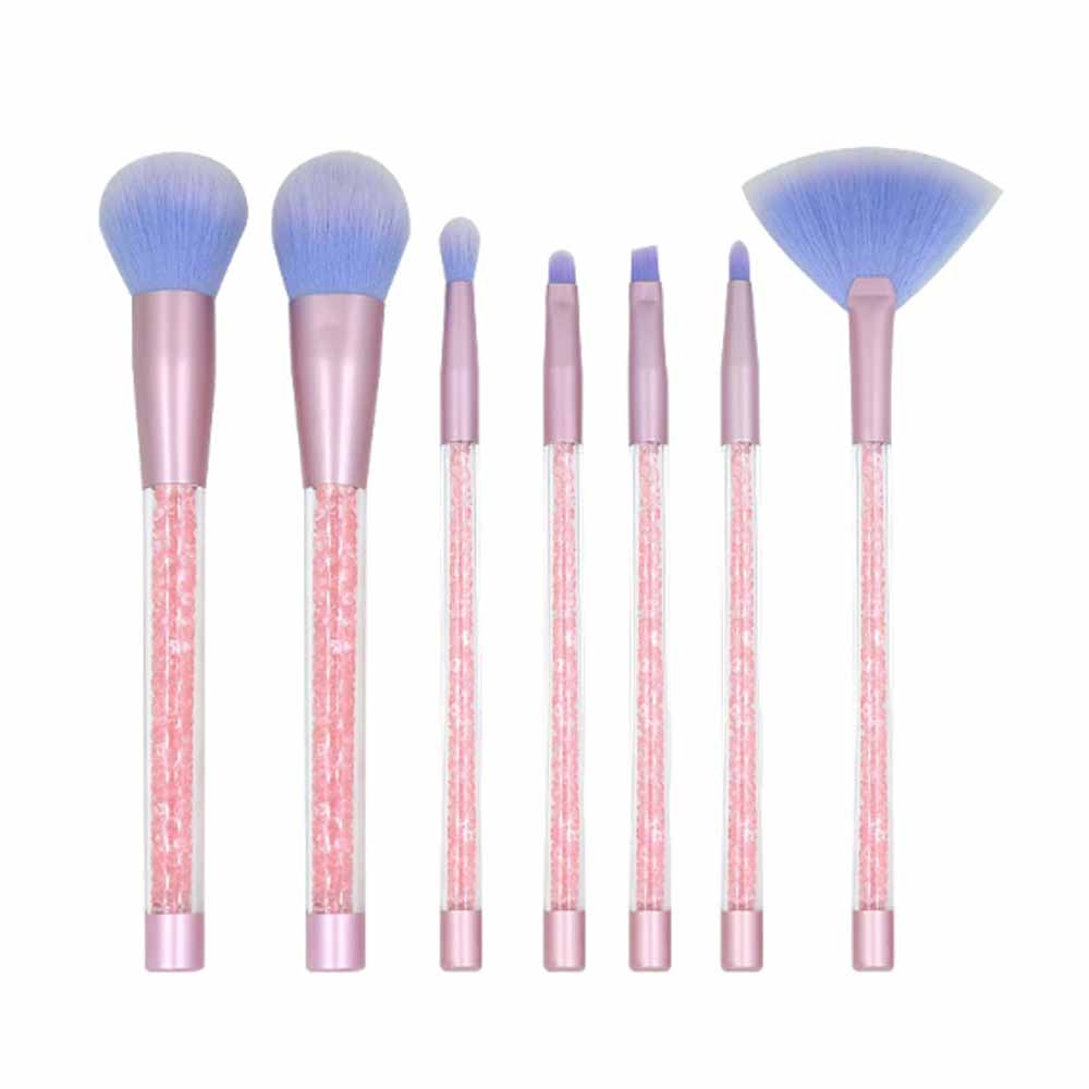 Sparkle Pink 7 Pcs Makeup Brush Set