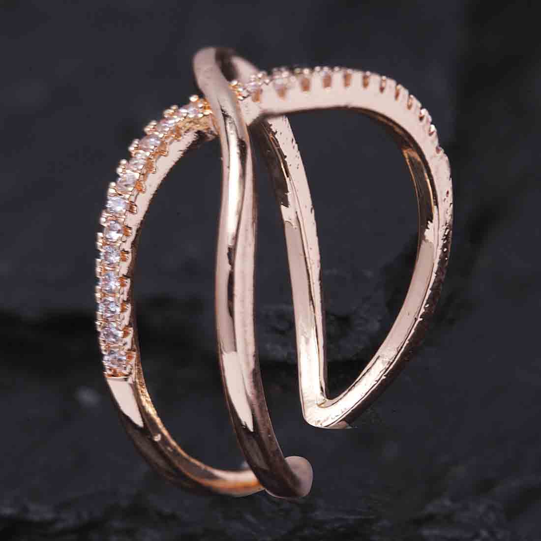 Spiral Rosegold Adjustable Ring
