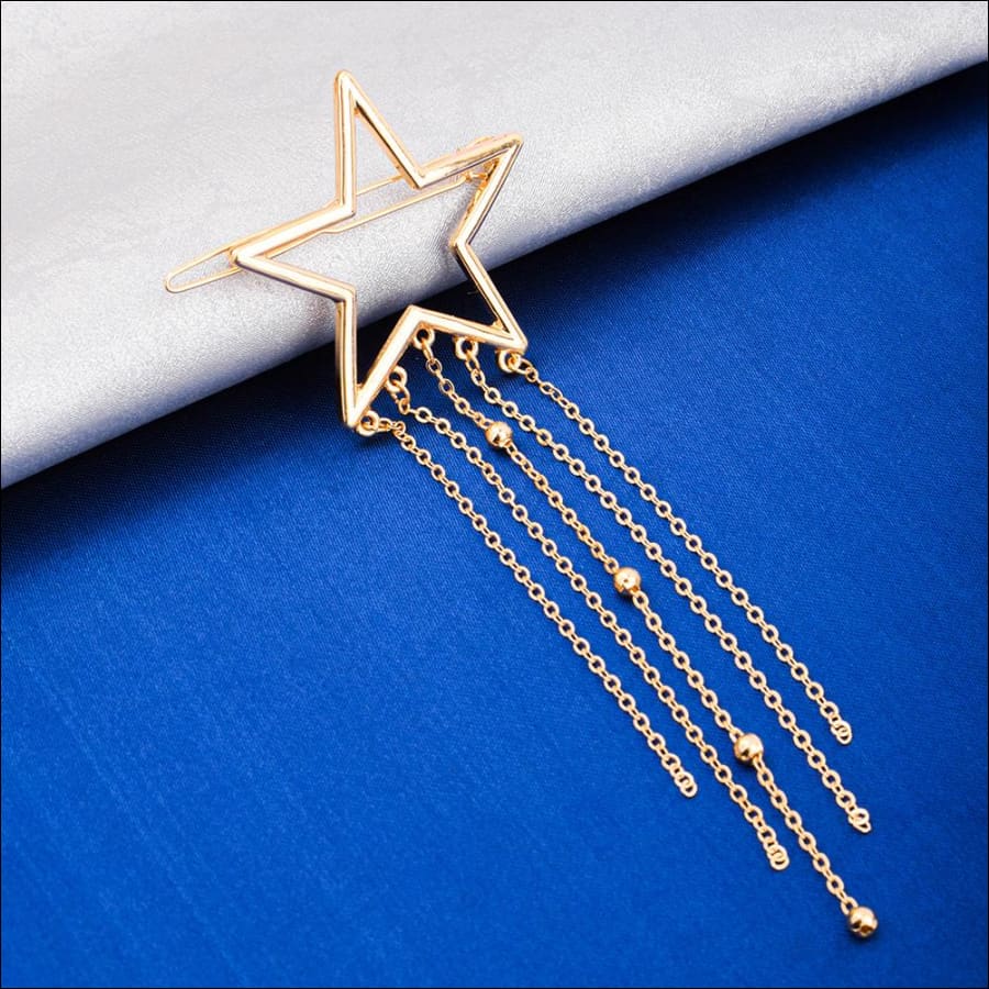 Star Rose Gold Charm Hair Pin