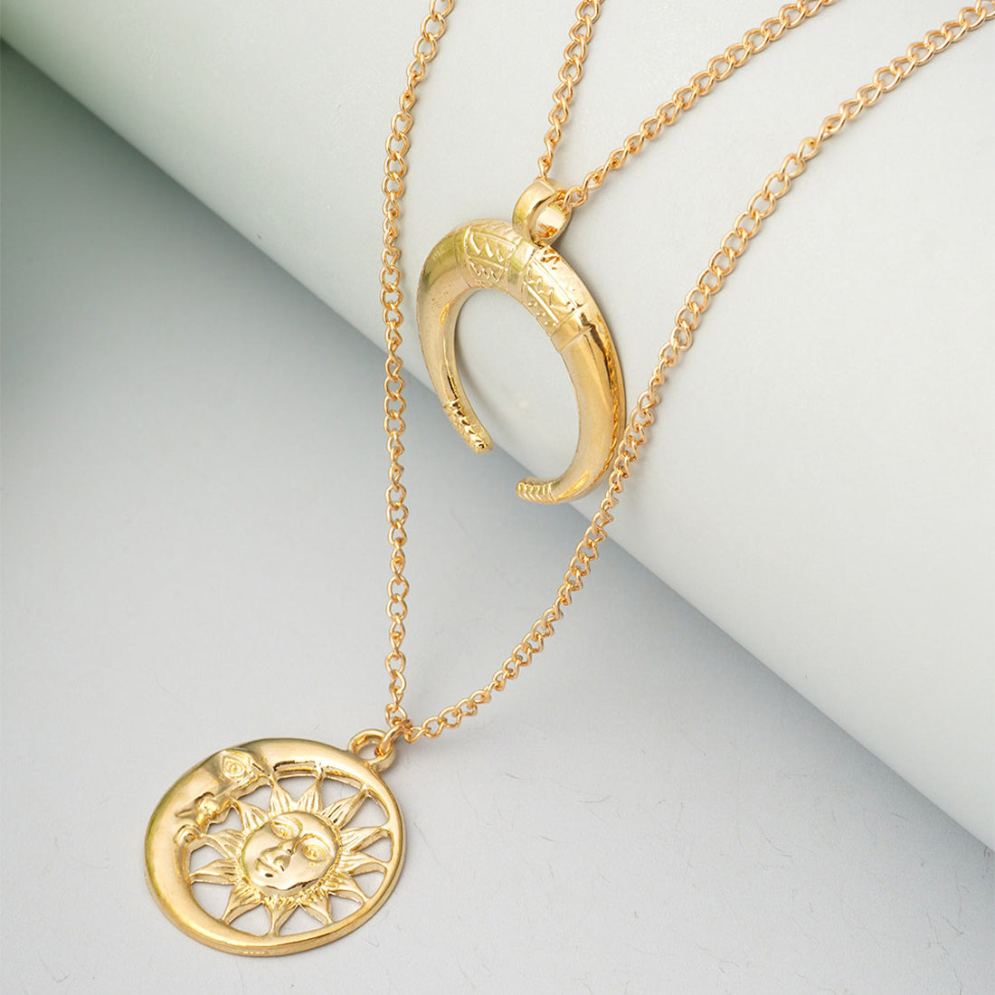 Sun-Moon Layered Necklace