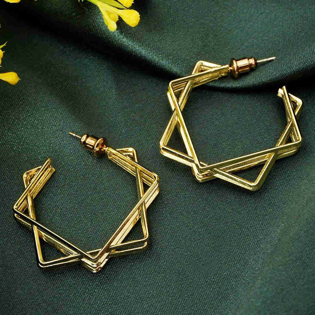 Textured Star Earrings