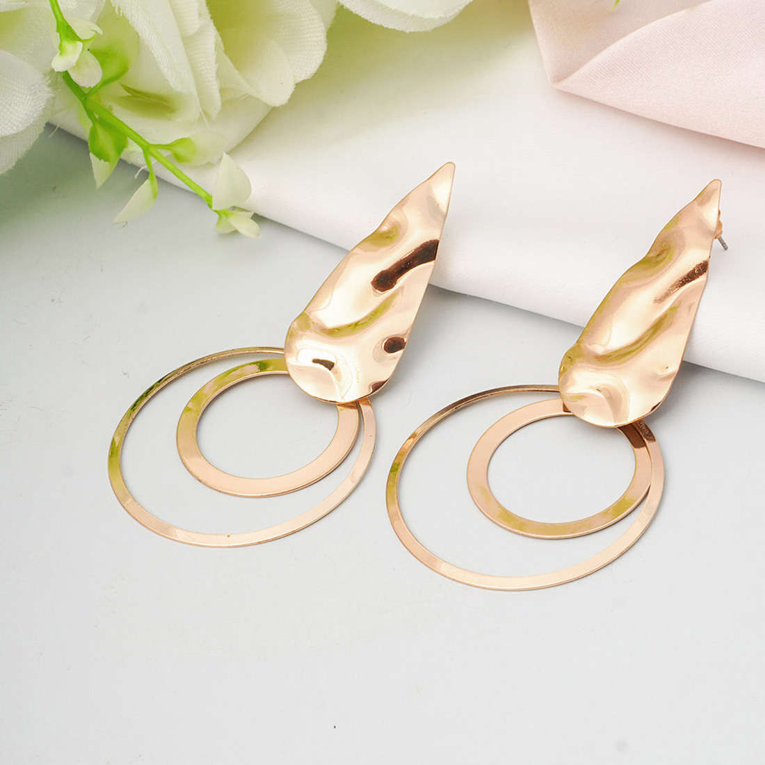 Trendy Round Dangling Earrings
