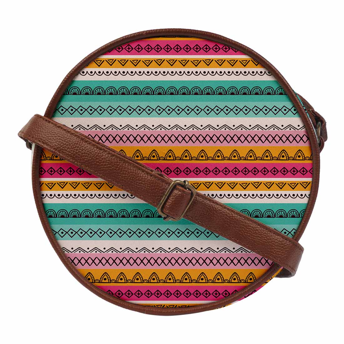 Tribal Pattern Round Sling Bag