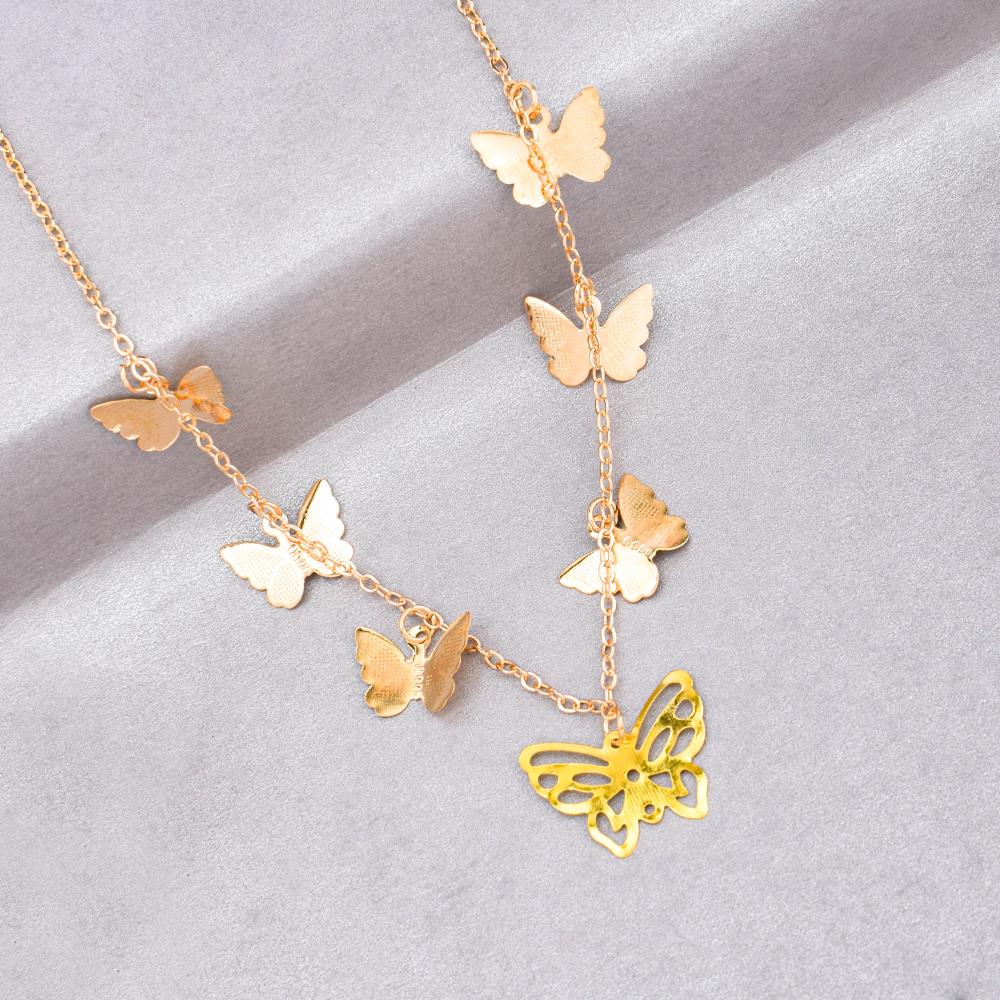 Trifine Golden Butterfly Necklace