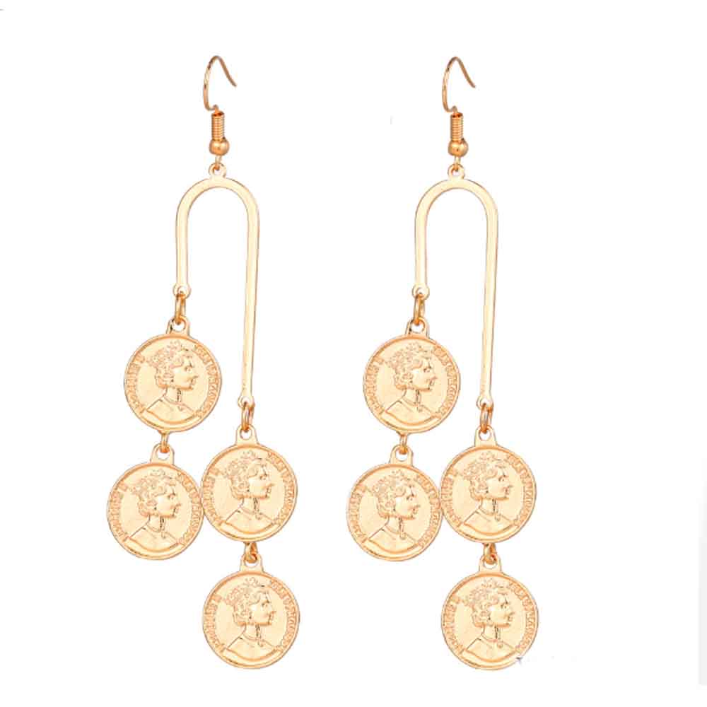 Victoria Golden Paisley Chandelier Earrings