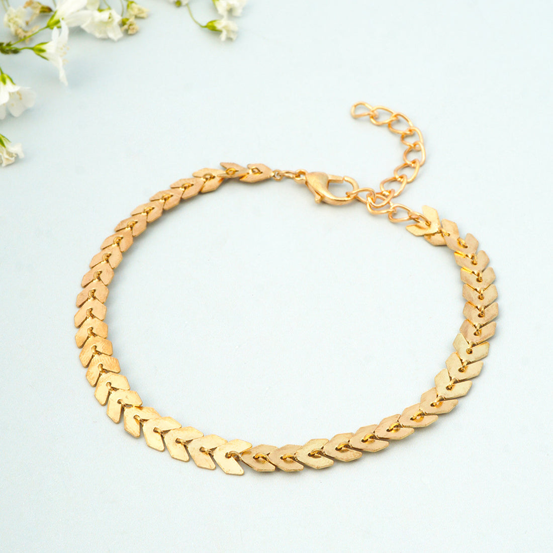 Wheat Chain Gold Anklet