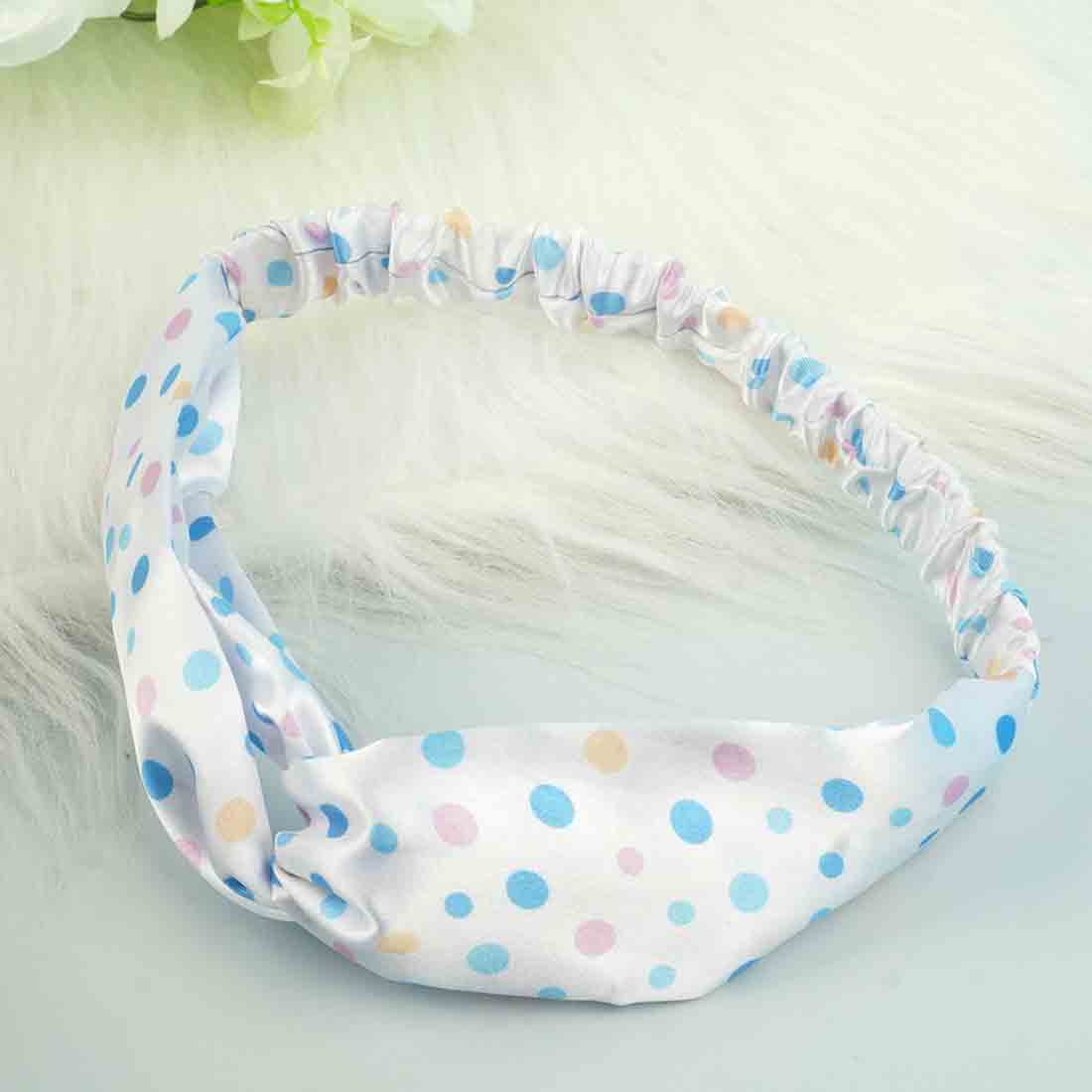 White polka Dots Knotted Hairband