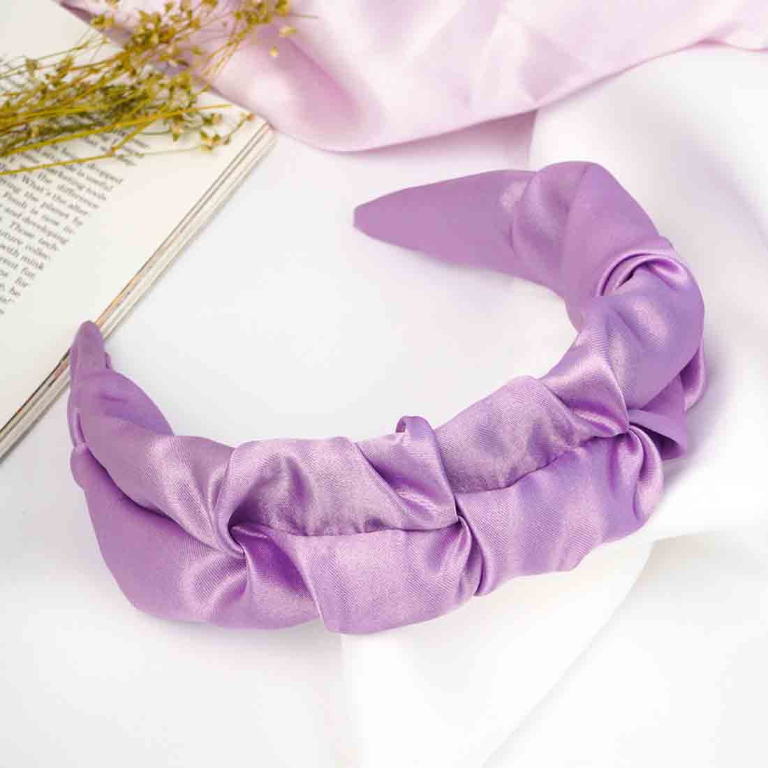 Women Purple Wrinkled Hairband